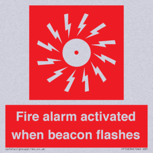 Fire alarm activated when beacon flashes